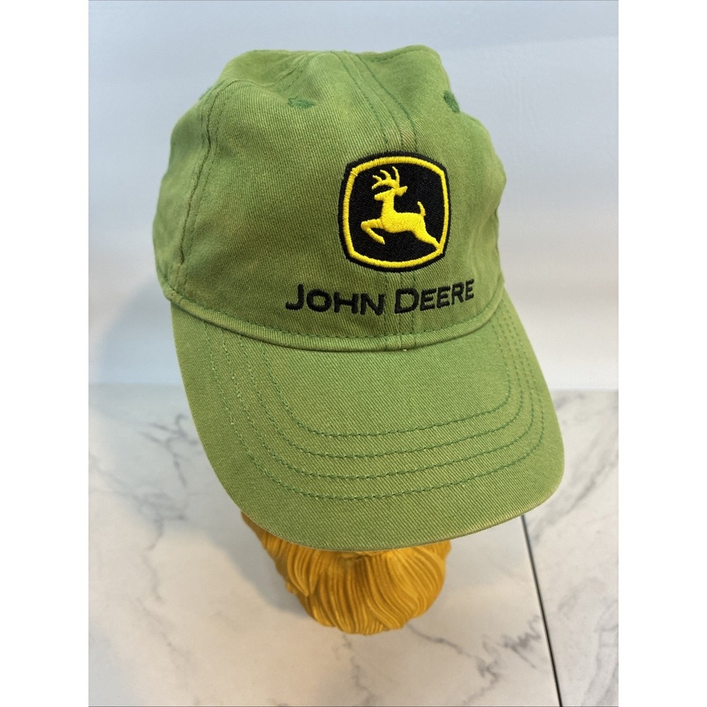 John Deere Toddler/Kids Green Baseball Hat/ Cap Embroidered Yellow & Black Logo